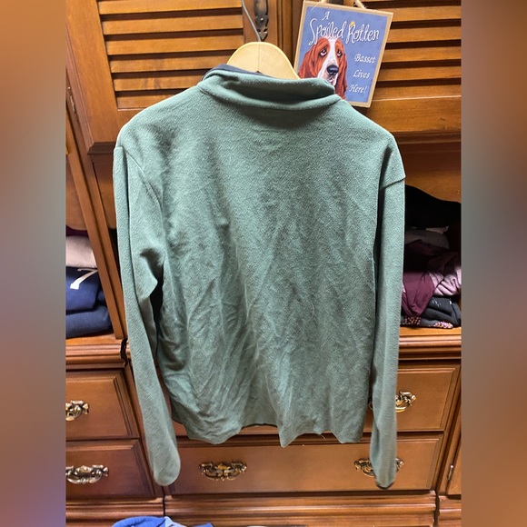 Forest Green Kappa collard sweater. - Picture 2 of 3